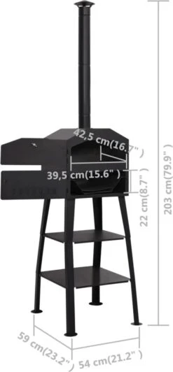 Prolenta Premium - Four à Pizza Au Charbon De Bois Avec 2 Briques D'argile Réfractaire - Maison Et Jardin -Cuisine Fournitures Magasin 557x1200 3