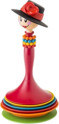 VIGAR Dolls Evelyn Wine Set 4 Marqueurs De Verre En Silicone Avec 4 Sous-verres, ABS, Rojo, Negro, Azul, Amarillo, Naranja, Centimètre -Cuisine Fournitures Magasin 577x1200 1