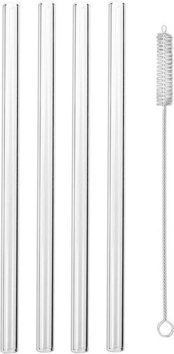 4x Verres à Verres à Cocktail / Verres Mai Tai Transparents 490 Ml - Y Compris 4x Pailles En Verre Réutilisables 3 4x Verres à Verres à Cocktail / Verres Mai Tai Transparents 490 Ml - Y Compris 4x Pailles En Verre Réutilisables – Image 3