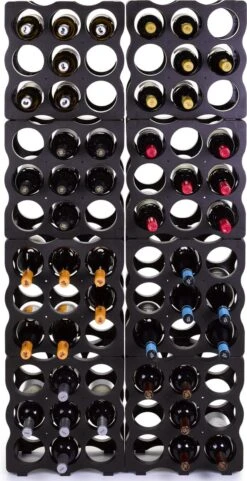 2x Pièces De Porte-bouteilles De Vin / Porte-bouteilles Empilables Pour 9x Bouteilles - Taille 60,5 X 24,5 X 12,5 Cm 6 2x Pièces De Porte-bouteilles De Vin / Porte-bouteilles Empilables Pour 9x Bouteilles - Taille 60,5 X 24,5 X 12,5 Cm -Cuisine Fournitures Magasin 616x1200 1