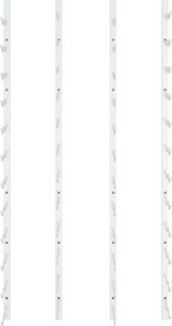 Range-bouteilles Casiers à Vin 2 Pièces Montage Mural Pour 24 Bouteilles Blanc Fer -Cuisine Fournitures Magasin 634x1200