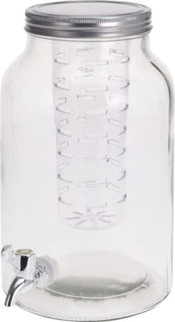 4goodz Distributeur De Linonade En Verres Avec Robinet Et Infuseur - 4 Litres