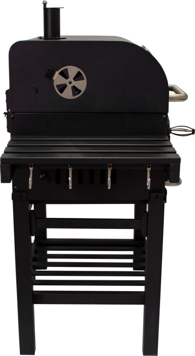 BBQ Grill XL Smoker Jardin - Barbecue à Charbon De Bois De Bois - Y Compris Housse De Pluie - Brosse Métallique - Espace De Rangement Rabattable 5 BBQ Grill XL Smoker Jardin - Barbecue à Charbon De Bois De Bois - Y Compris Housse De Pluie - Brosse Métallique - Espace De Rangement Rabattable – Image 5