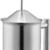 Silberthal - Mousseur à Lait - Mousseur à Lait Manuel - 400 Ml - Argent - Acier Inoxydable - Mousseur à Lait - Cadeau
