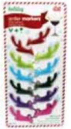 Marqueurs De Boisson DCI Antler 2PCS X 6Couleurs: Rouge, Vert, Bleu, Marron, Violet Et Pink