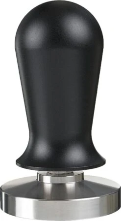 Expresso écarlate | Tamper "Perfetto" Pour Barista; Calibré à Une Pression De Contact De 35 Lb; Avec Manche En Aluminium Ou En Bois Fin Et Base En Acier Inoxydable De Précision. Noir 58,5 Mm -Cuisine Fournitures Magasin 660x1200