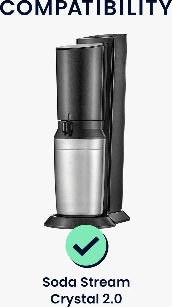 Kwmobile Étui De Protection Pour Sodamaker - Compatible Avec SodaStream Soda Stream Crystal 2.0 - En Blanc / Noir Brossé Hart Design 6 Kwmobile Étui De Protection Pour Sodamaker - Compatible Avec SodaStream Soda Stream Crystal 2.0 - En Blanc / Noir Brossé Hart Design – Image 6