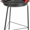Barbecue Ø36 Cm - Destiné Au Charbon De Bois, Briquettes Ou Bois - 4 Positions Hauteur - Hauteur 51,5 Cm - Acier -