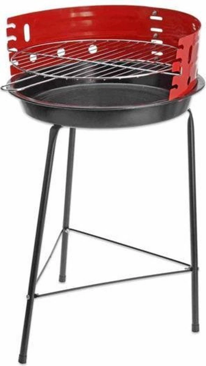 Barbecue Ø36 Cm - Destiné Au Charbon De Bois, Briquettes Ou Bois - 4 Positions Hauteur - Hauteur 51,5 Cm - Acier - 1 Barbecue Ø36 Cm - Destiné Au Charbon De Bois, Briquettes Ou Bois - 4 Positions Hauteur - Hauteur 51,5 Cm - Acier -