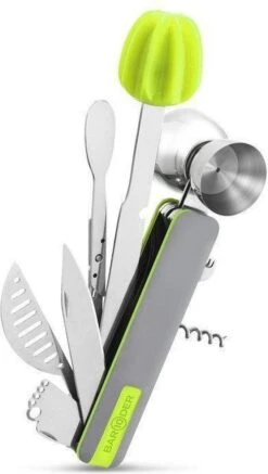 Bar10der Bartool Pour Cocktails Avec 10 Fonctions Vert