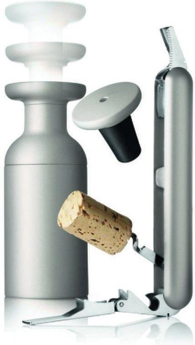 Menu New Norm Menu Set à Vin - Ouvre-porte - Double Siphon - Pompe à Vide - Gris 1 Menu New Norm Menu Set à Vin - Ouvre-porte - Double Siphon - Pompe à Vide - Gris