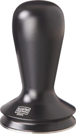 Expresso écarlate | Tamper "Nero" Pour Barista; Avec Poignée Ergonomique En Aluminium Et Base En Acier Inoxydable. Noir 53 Mm