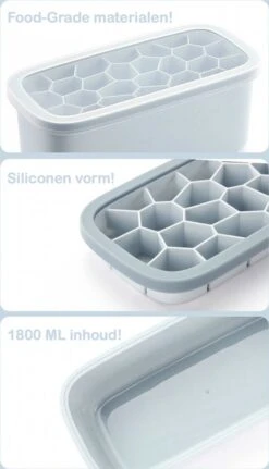 Seau à Glace | Box Réfrigérant | Bac à Glaçons En Siliconen | Avec Scoop Gratuit | Bleu -Cuisine Fournitures Magasin 687x1200 1