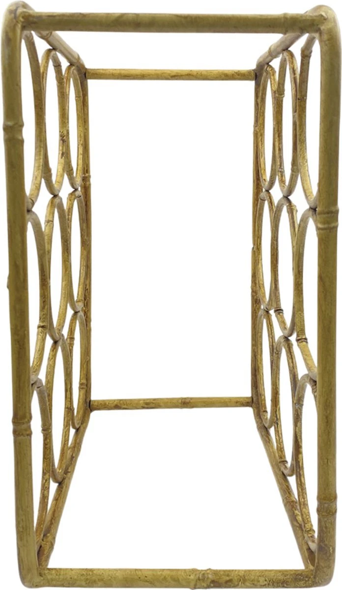 Joli Casier à Vin En Métal Aspect Bambou Pour 9 Bouteilles "Bjorn" Lumbuck - Porte-bouteille En Métal Pour La Table Ou Le Sol 3 Joli Casier à Vin En Métal Aspect Bambou Pour 9 Bouteilles "Bjorn" Lumbuck - Porte-bouteille En Métal Pour La Table Ou Le Sol – Image 3