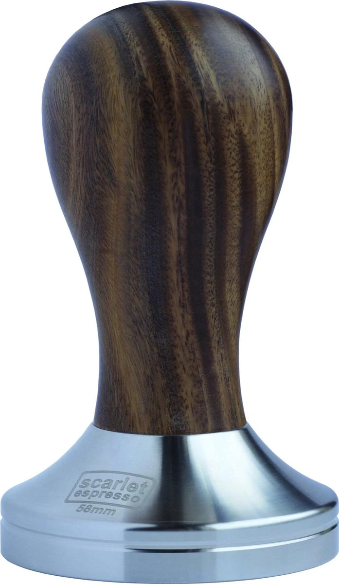 Expresso écarlate | Tamper "Classic" Pour Barista; Avec Poignée Ergonomique En Bois Précieux Et Base En Acier Inoxydable De Précision. Bois De Santal Vert 58 Mm 1 Expresso écarlate | Tamper "Classic" Pour Barista; Avec Poignée Ergonomique En Bois Précieux Et Base En Acier Inoxydable De Précision. Bois De Santal Vert 58 Mm
