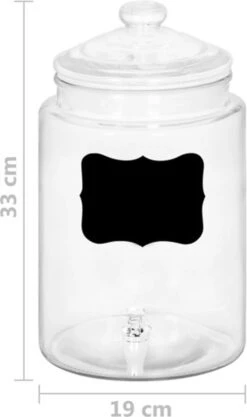 VidaXL Avec Autocollant 5800 Ml Verre -Cuisine Fournitures Magasin 711x1200 6