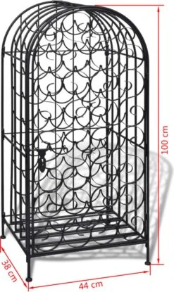 Prolenta Premium - Casier à Vin Pour 35 Bouteilles En Métal - Maison Et Jardin -Cuisine Fournitures Magasin 715x1200