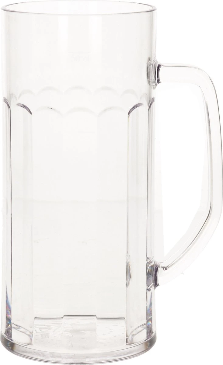 6x Chope à Bière Incassable Plastique Transparent Nervuré 56 Cl / 560 Ml - Verres à Bière Incassables 2 6x Chope à Bière Incassable Plastique Transparent Nervuré 56 Cl / 560 Ml - Verres à Bière Incassables – Image 2