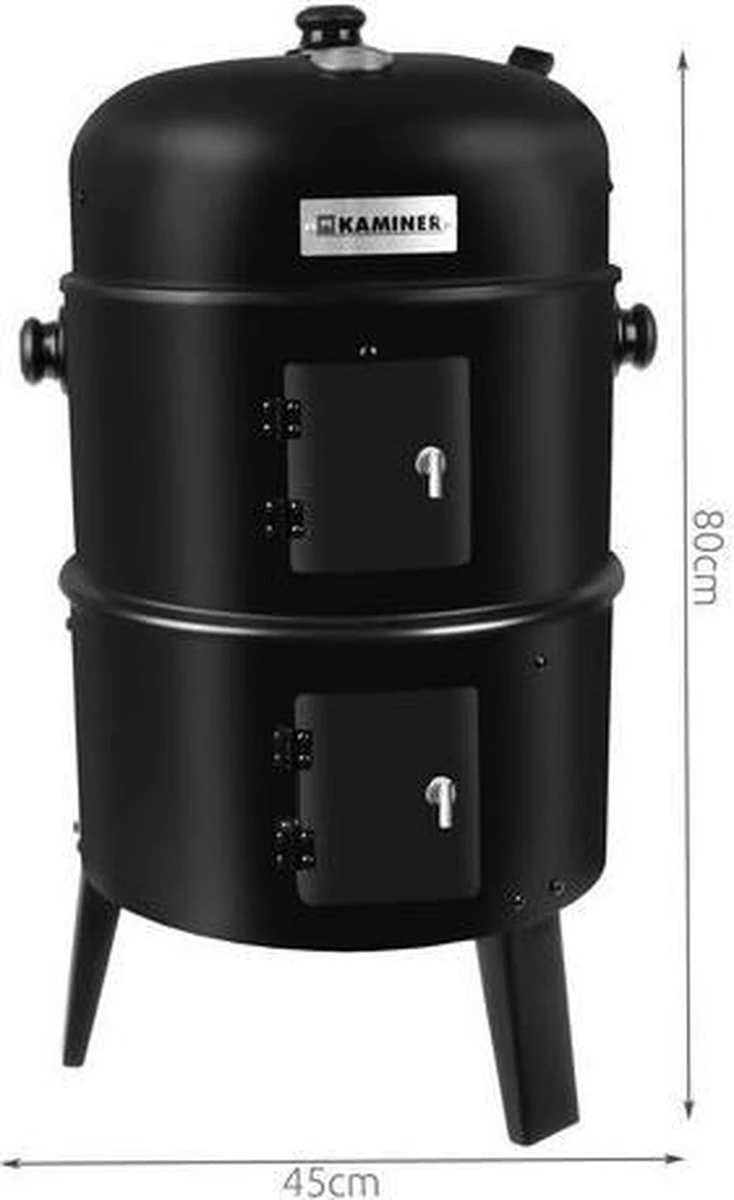 Barbecue Fumeur - BBQ Charbon De Bois - Fumeur Barbecue - Fumeur Barbecue - Fumeur - Four à Grill - Fumeur à Grill - Barbecue De Jardin 3en1 - Fumeur Barbecue - Fumeur Barbecook XL - Couvercle Avec Thermomètre - Zwart - 45x80cm 9 Barbecue Fumeur - BBQ Charbon De Bois - Fumeur Barbecue - Fumeur Barbecue - Fumeur - Four à Grill - Fumeur à Grill - Barbecue De Jardin 3en1 - Fumeur Barbecue - Fumeur Barbecook XL - Couvercle Avec Thermomètre - Zwart - 45x80cm – Image 9