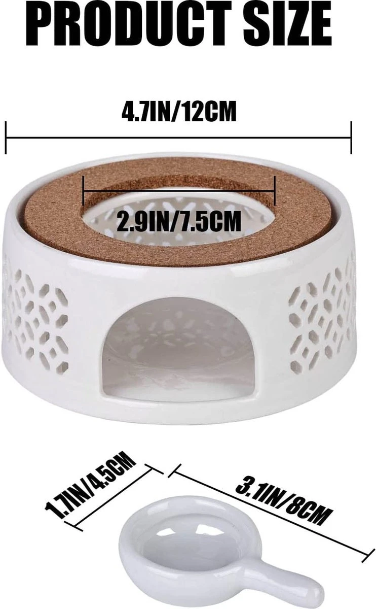 Chauffe-thé En Céramique / Ragoût Pour Théière Ragoût Pour Théière - Chauffe-thé, Chauffe-café Tasse Pour Théière, Chauffage Et Conservation Du Café, Du Thé Ou Du Lait 4 Chauffe-thé En Céramique / Ragoût Pour Théière Ragoût Pour Théière - Chauffe-thé, Chauffe-café Tasse Pour Théière, Chauffage Et Conservation Du Café, Du Thé Ou Du Lait – Image 4