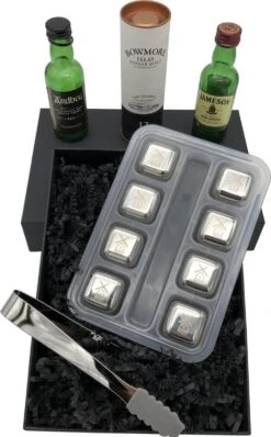 Glaçons En Acier Inoxydable - Whisky Stones Whisky Boîte-cadeau Réutilisable 8 Pièces