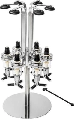 Carrousel à Boissons / Distributeur De Boissons Nonna - Majordome De Bar En Aluminium Pour 6 Bouteilles