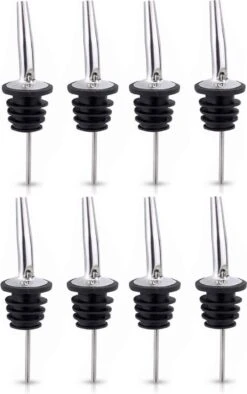 Set Premium Lot De 8 Becs Verseurs - Bouchons Verseurs - Vin - Bouteille - Cocktail - Huile - 8 Pièces
