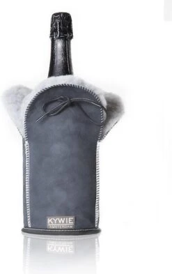 Seau à Champagne KYWIE En Peau De Mouton Texel 100% Naturelle - Couleur: Bleu / Gris -Cuisine Fournitures Magasin 754x1200 1