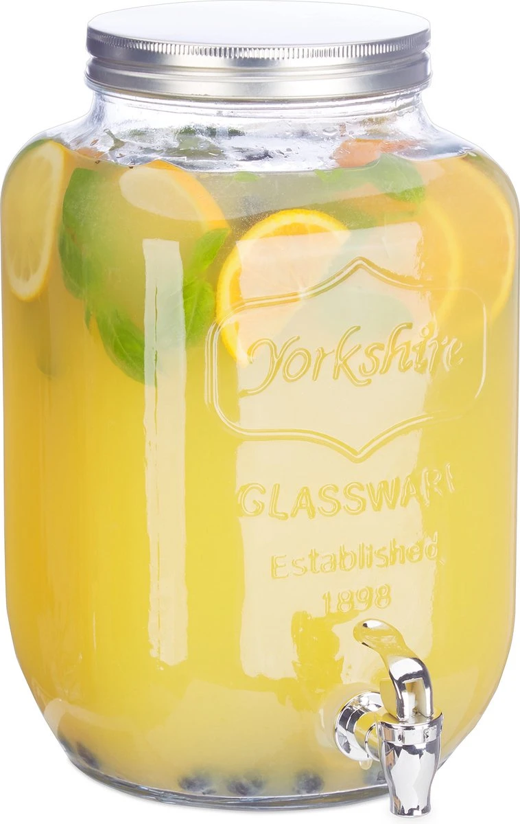 Distributeur De Boissons Relaxdays - 8 Litres - Verre 2 Distributeur De Boissons Relaxdays - 8 Litres - Verre – Image 2