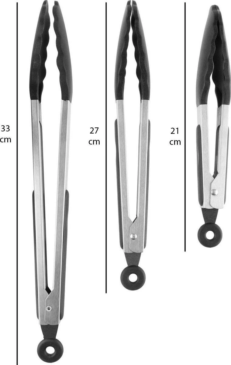 Doodadeals De Pinces à BBQ De Luxe Doodadeals ® - Pinces à Barbecue - Ensemble De Pinces à BBQ - Pinces à Viande - Pinces De Service - Pinces à BBQ En Acier Inoxydable - Set De 3 Pinces 2 Doodadeals De Pinces à BBQ De Luxe Doodadeals ® - Pinces à Barbecue - Ensemble De Pinces à BBQ - Pinces à Viande - Pinces De Service - Pinces à BBQ En Acier Inoxydable - Set De 3 Pinces – Image 2