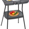 Bomann BQS 2244 CB, Gril Sur Pied Pour Barbecue, Grille De Gril Chromée, égouttoir En Métal, Pare-brise, Surface De Gril : 35,5 X 24,5 Cm, 2000 Watt