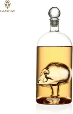 Catrinaz® - Carafe Premium Tête De Mort - Carafe - Carafe - Carafe à Tequila - Carafe à Whisky - Carafe - Tête De Mort - 1L - Coffret Cadeau Luxe - Cadeau Homme & Femme -Cuisine Fournitures Magasin 768x1200