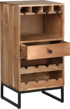 Cave à Vin Avec Porte-verres Et Tiroir 45x90x40 Cm Bois Tropical Design WOMO 11 Cave à Vin Avec Porte-verres Et Tiroir 45x90x40 Cm Bois Tropical Design WOMO -Cuisine Fournitures Magasin 775x1200 2
