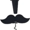 Service à Vin Moustache - Zwart / Argent - Plastique - Sommelier - Bouchon De Vin - Ouvreur - Liège - Coffret Cadeau - Coffret Cadeau - Coffret Cadeau - Vaderdag