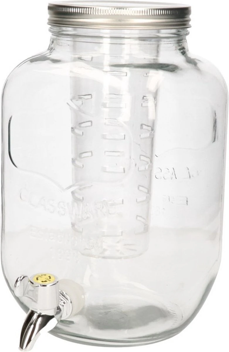 Haushalt 13084 - Distributeur De Boissons - Avec Robinet - Verre - 4 Litres 4 Haushalt 13084 - Distributeur De Boissons - Avec Robinet - Verre - 4 Litres – Image 4