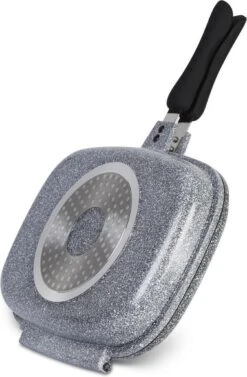 Edënbërg Stonetec Line - Luxe à Griller Double Face En Aluminium De Luxe - Ø 32cm - 3,7 Litres - Revêtement Céramique / Marbre -Cuisine Fournitures Magasin 786x1200