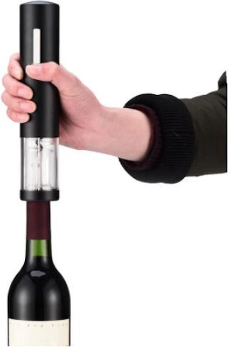 Ouvre-bouteille électrique Veex - Tire-bouchon - Ouvre-bouteille Automatique - Avec Coupe-papier - Noir 1 Ouvre-bouteille électrique Veex - Tire-bouchon - Ouvre-bouteille Automatique - Avec Coupe-papier - Noir