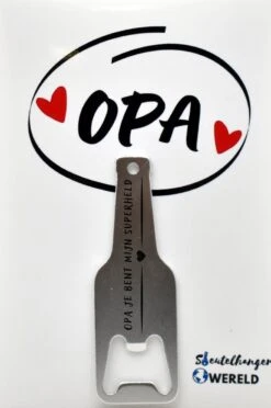 Papy Tu Es Mon Porte-clés Décapsuleur Super-héros - Papy - Papy - Joli Cadeau Pour Papy - 6 X 9 CM