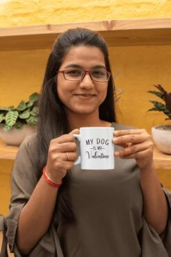 Mon Chien Est Ma Tasse En Céramique De Valentine , Tasses à Café D'amant De Chien, Cadeau Doux Pour Des Propriétaires De Chien, Une Idée Perfect De Tasse De Cadeau, D015-096W, 11oz,