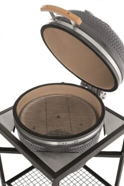 Landmann - Kamado - 26 Pouces - Grijs - Modèle De Table - Surface De Cuisson De 57 Cm - Avec Thermomètre - Avec Base Et Poignées - Double Paroi Et Isolé - Oeuf BBQ -Cuisine Fournitures Magasin 799x1200 7