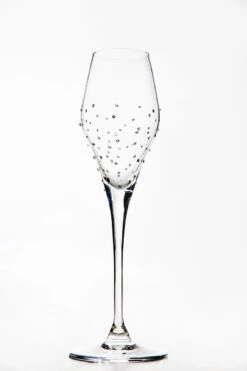 Verres à Champagne En Cristal 215 Ml - Avec Pierres Swarovski - Set De 2 Pièces - Option Extra Avec Gravure - Cadeau De Mariage