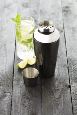 Point-Virgule - Secoueur De Cordon - Acier Inoxydable Noir Métallique - 750ml