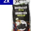 Briquettes De Charbon De Bois Famiflora Pour Le Barbecue 15KG (2 X 7,5KG) - Idéal Pour Les Viandes Avec Un Long Temps De Cuisson - Temps De Cuisson