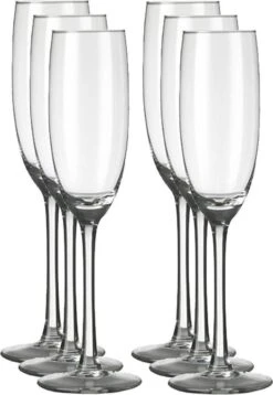 18x Flûtes à Champagne/ Flûtes Transparentes Plaza 190 Ml -19 Cl - Verres De Champagne - Boissons Champagne - Flûtes à Champagne