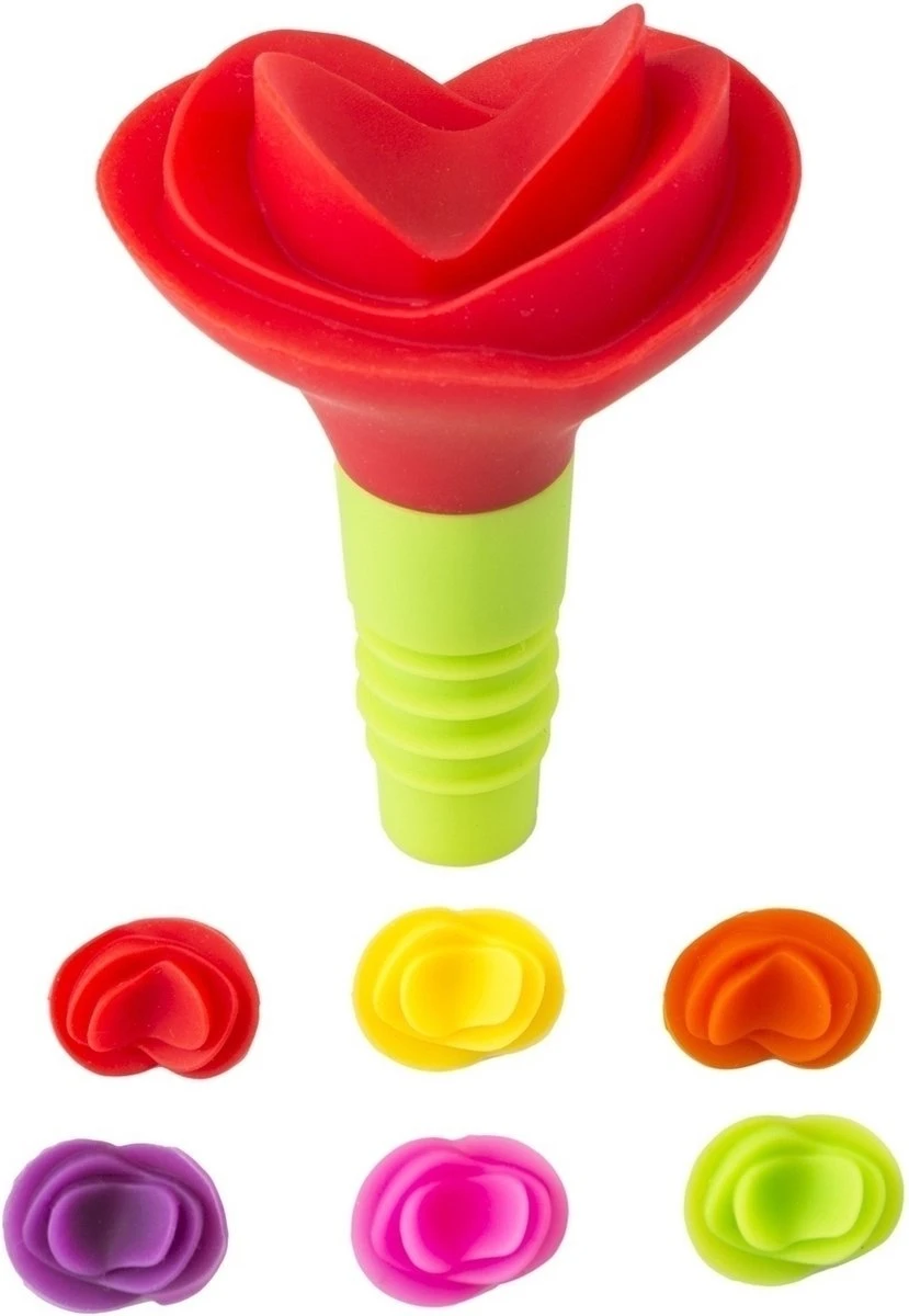 Vigar Service à Vin Flower Power , Silicone, Multicolore, 7 X 6 X 9 Cm 7117 1 Vigar Service à Vin Flower Power , Silicone, Multicolore, 7 X 6 X 9 Cm 7117