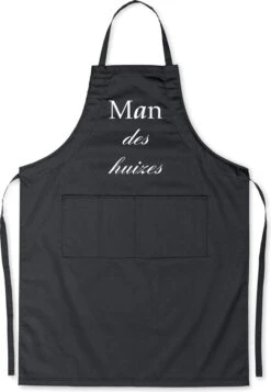 Tablier De Cuisine Avec Texte Man Des Huizes Luxury Apron - Noir