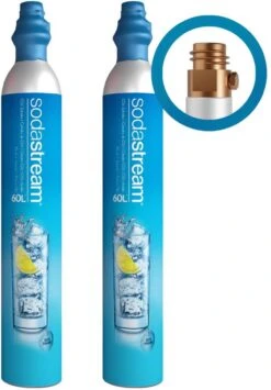 SodaStream Pas Cher - Pack Duo De Bouteilles De Dioxyde De Carbone De Rechange - 2x60L