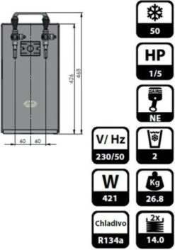 Set Complet - Robinet à Bière - Refroidisseur à Sec Kontakt 40 2 Robinets, 50 Litres / H - Robinet à Bière, Beertender, Robinet à Domicile, Refroidisseur à Bière -Cuisine Fournitures Magasin 839x1200 2