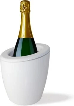 Basic DEMI - Design Champagne Cooler / Cave à Vin - Design Italien - Sans Glace, Avec Des Packs De Glace - Wit