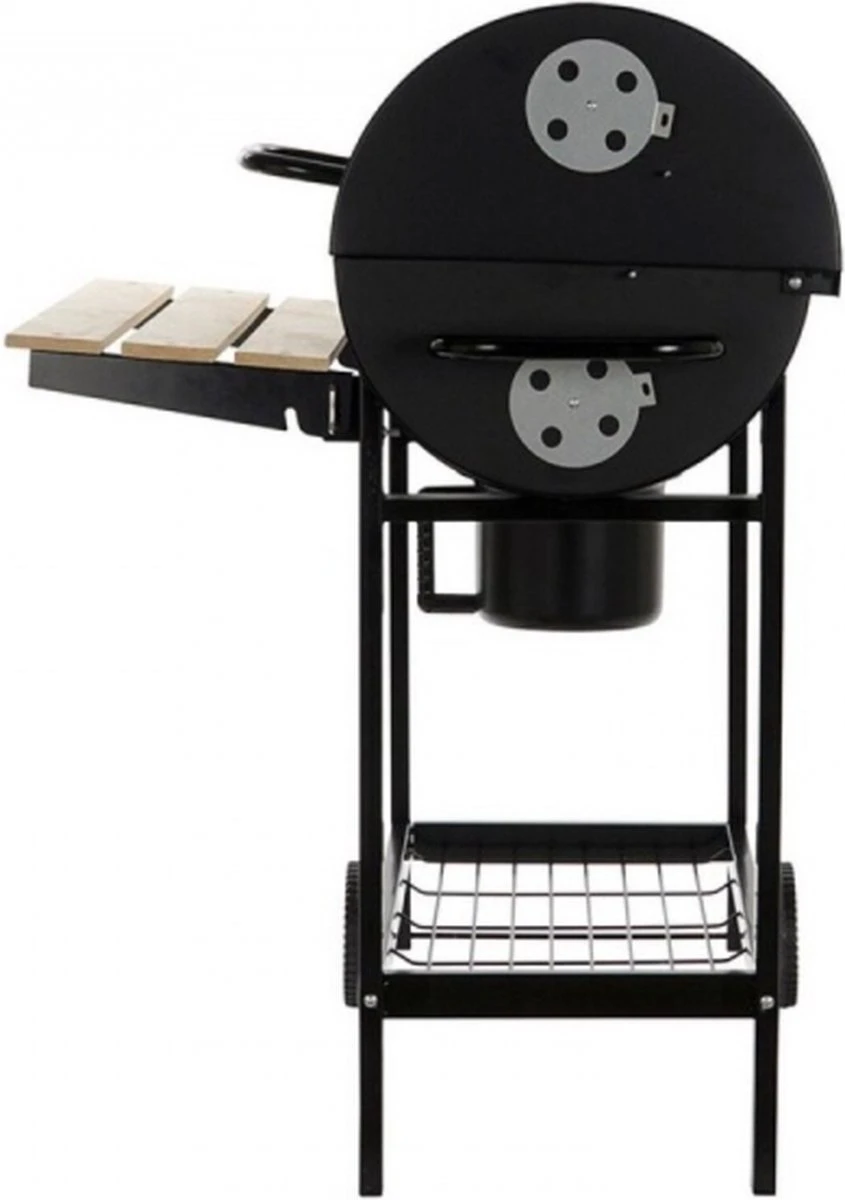 BaseCore® - Barbecue - Charbon De Bois Bbq - BBQ - Avec Roues Robustes - Forme Cylindrique - Haute Qualité - Avec Couvercle, Base Et Tables D'Appoint - Groot Surface De Grille - Acier Zwart 7 BaseCore® - Barbecue - Charbon De Bois Bbq - BBQ - Avec Roues Robustes - Forme Cylindrique - Haute Qualité - Avec Couvercle, Base Et Tables D'Appoint - Groot Surface De Grille - Acier Zwart – Image 7